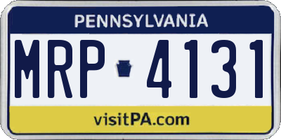 PA license plate MRP4131