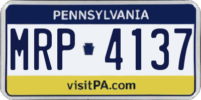 PA license plate MRP4137