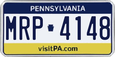 PA license plate MRP4148