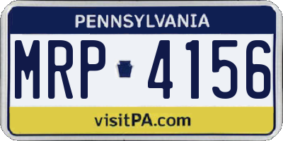 PA license plate MRP4156
