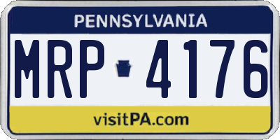 PA license plate MRP4176