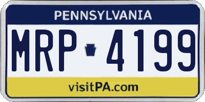 PA license plate MRP4199