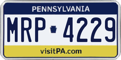 PA license plate MRP4229