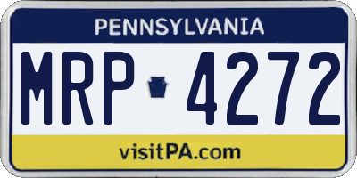 PA license plate MRP4272
