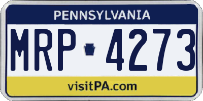 PA license plate MRP4273