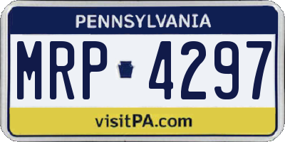 PA license plate MRP4297