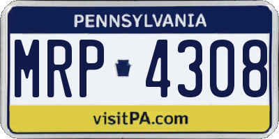 PA license plate MRP4308