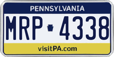 PA license plate MRP4338