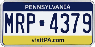 PA license plate MRP4379