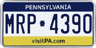 PA license plate MRP4390