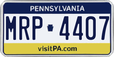 PA license plate MRP4407