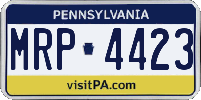 PA license plate MRP4423