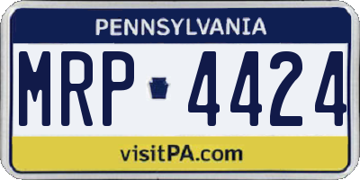 PA license plate MRP4424