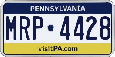 PA license plate MRP4428