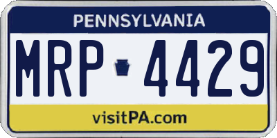 PA license plate MRP4429