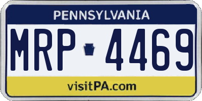 PA license plate MRP4469