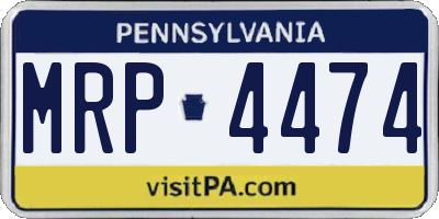 PA license plate MRP4474