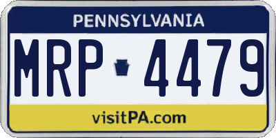 PA license plate MRP4479