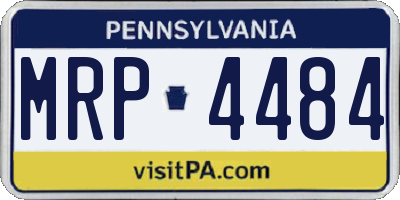 PA license plate MRP4484
