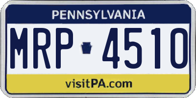 PA license plate MRP4510