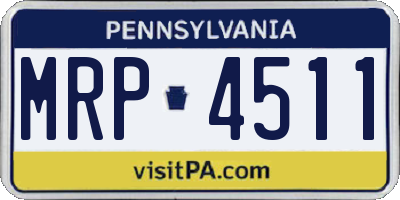 PA license plate MRP4511