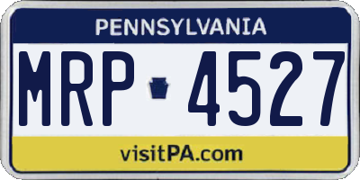 PA license plate MRP4527