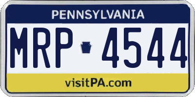 PA license plate MRP4544