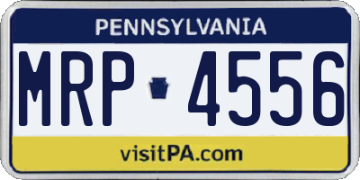 PA license plate MRP4556