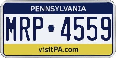 PA license plate MRP4559