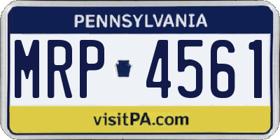 PA license plate MRP4561
