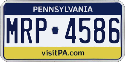 PA license plate MRP4586