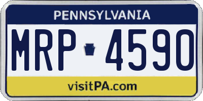 PA license plate MRP4590