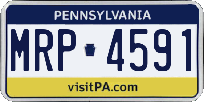 PA license plate MRP4591