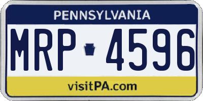 PA license plate MRP4596
