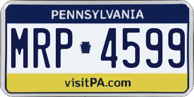 PA license plate MRP4599
