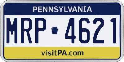 PA license plate MRP4621