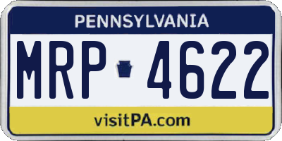 PA license plate MRP4622