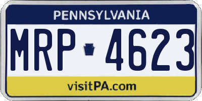 PA license plate MRP4623