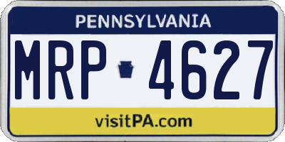 PA license plate MRP4627