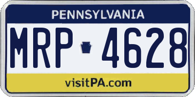PA license plate MRP4628