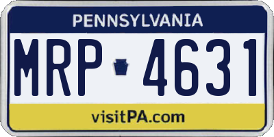 PA license plate MRP4631