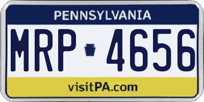 PA license plate MRP4656