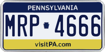 PA license plate MRP4666