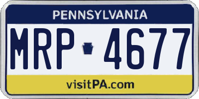 PA license plate MRP4677