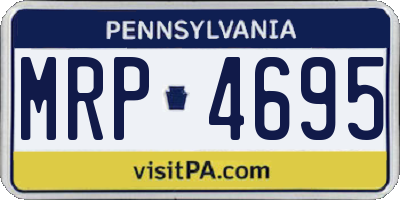 PA license plate MRP4695