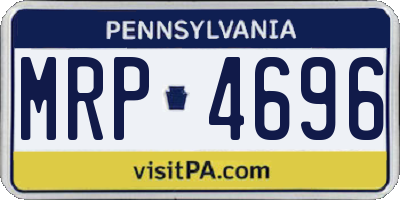 PA license plate MRP4696