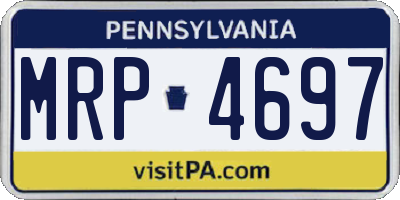 PA license plate MRP4697