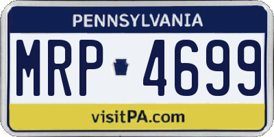 PA license plate MRP4699