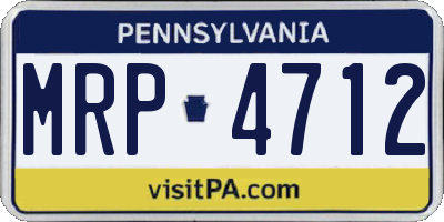 PA license plate MRP4712