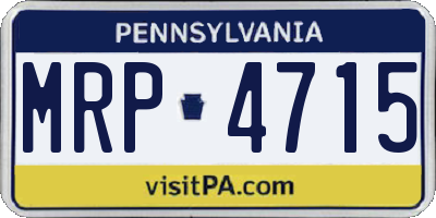 PA license plate MRP4715